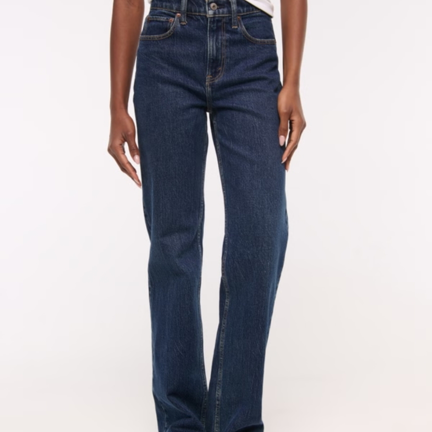 Abercrombie & Fitch High Rise 90s Relaxed Jeans - Dark Indigo